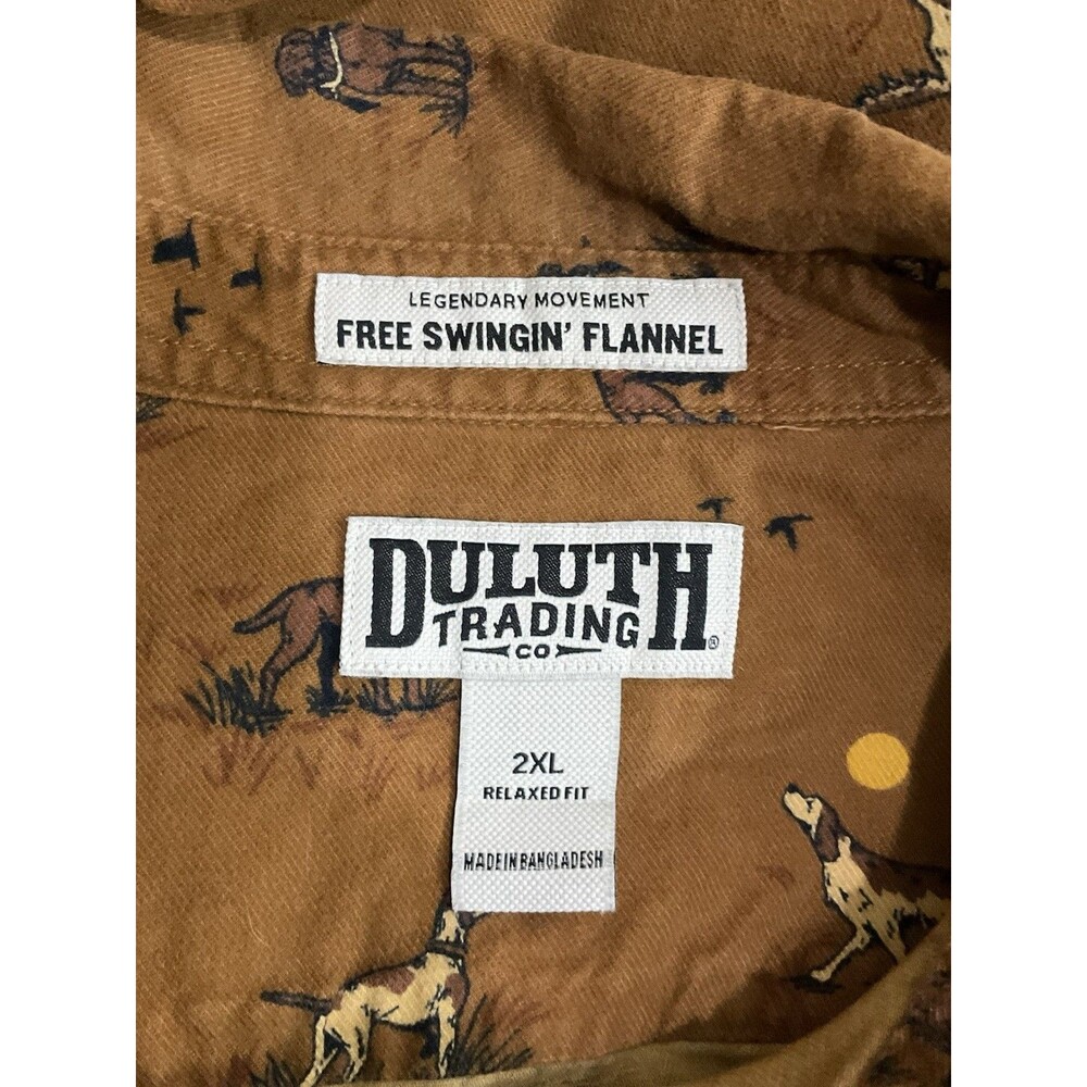 Duluth Trading Co Men's Brown Printed Button-Up Shirt - Picture 4 of 8